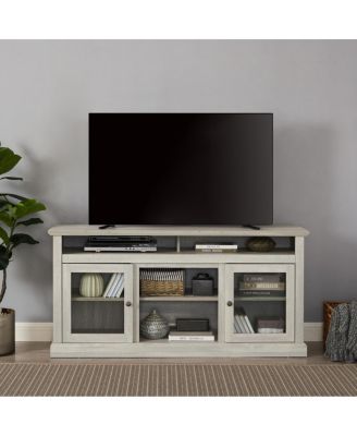 Contemporary TV Media Stand - Modern Entertainment Console, Stone  60"W