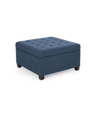  Upholstered Tufted Fabric Storage Ottoman