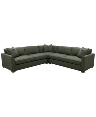Corine 3-Pc. Upholstered Sectional Sofa Set with Toss Pillows