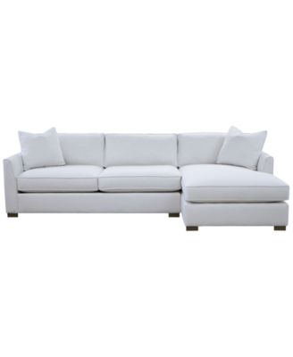 Corine 2-Pc. Chaise Sectional Sofa with Toss Pillows