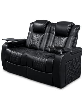  62.2" Power Recliner 2 PC, Top-Grain Nappa, Smart Charging, RGB LED