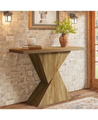 41.5-Inch Farmhouse Entryway Console Table, Narrow Sofa Table Behind Couch