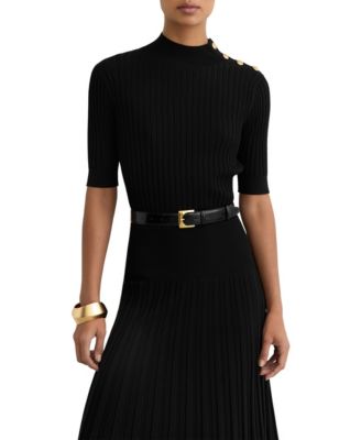 Women's Button-Detail Knitted Midi Dress