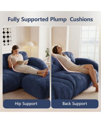 Streamdale Boneless Tufted Velvet Modular Sectional Sofa Couch