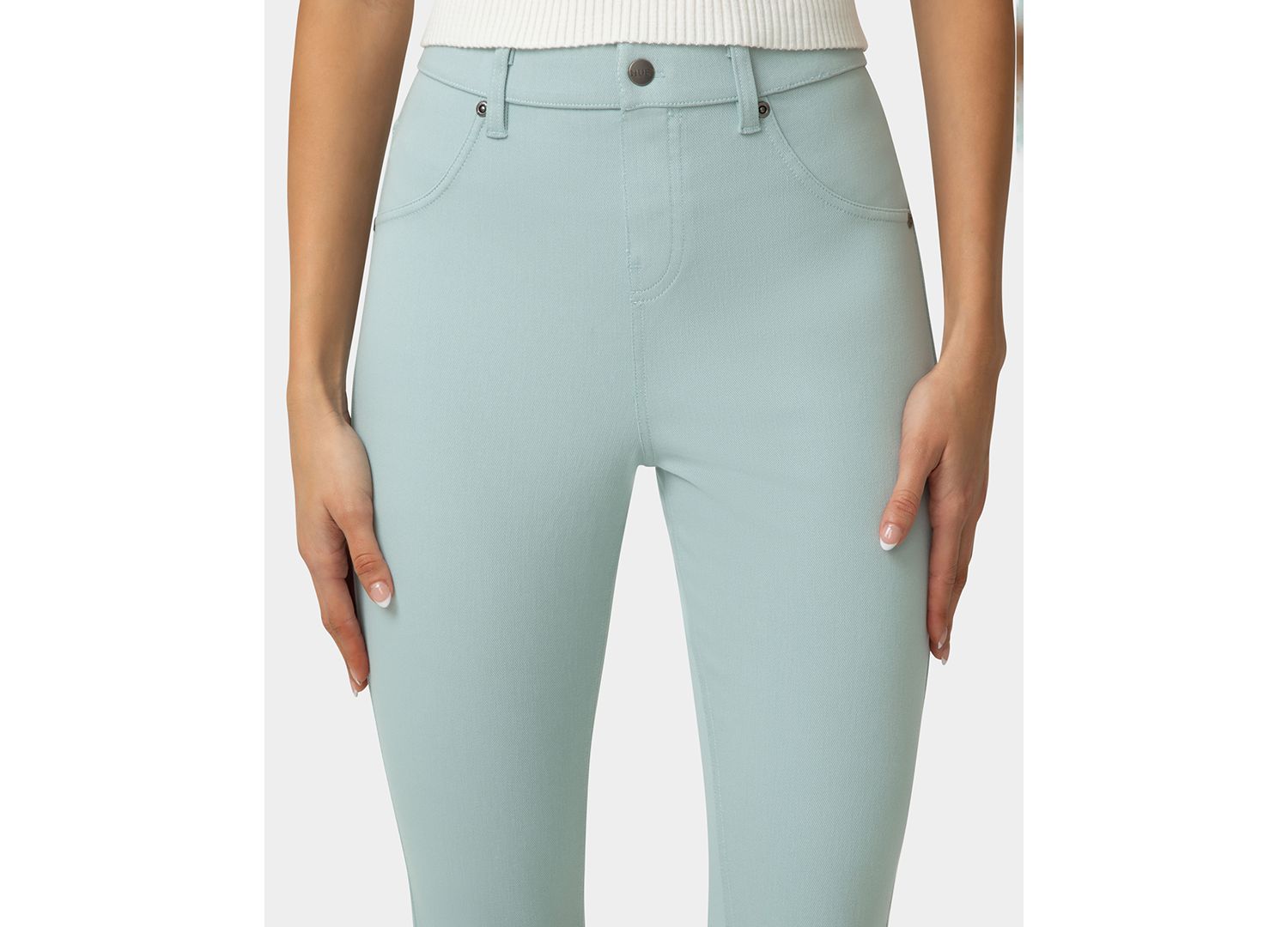 Women's High-Rise Ultra-Soft Denim Capri Leggings