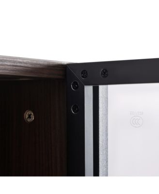 Casainc Modern 51.2" Tall Lighted Display Cabinet with Tempered Glass Door and Metal Frame