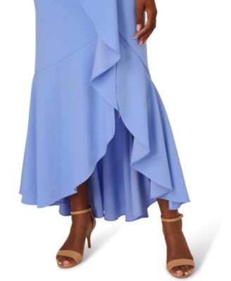 Women's Cascading-Ruffle Crepe Gown