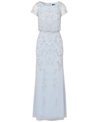 Women's Boat-Neck Beaded Blouson Gown
