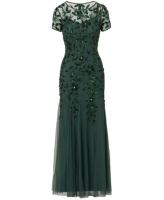 Adrianna Papel Women's Floral-Beaded Gown