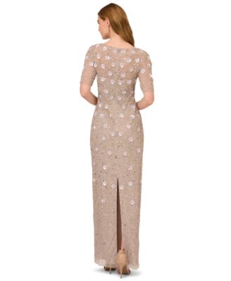 Women's Embellished Floral Sheath Dress