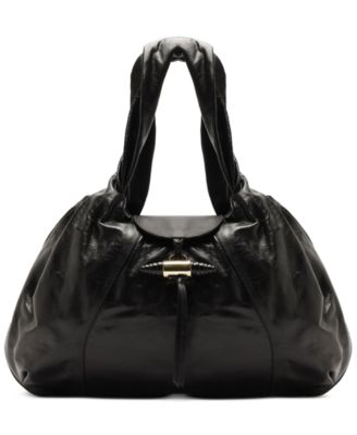Rita Extra-Large Decorative Tassel Snap Button Hobo Handbag