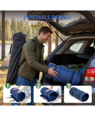 2-Piece Folding Bed Camping Cots with Removable Cotton Mattress (2 in a set), 600 lbs