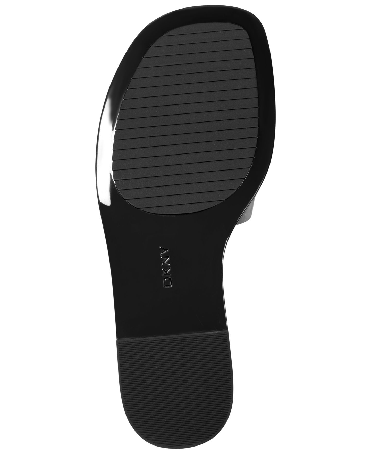 Женские сандалии DKNY Columba Slide Flat, цвет: Чёрный лаковый — фото 5