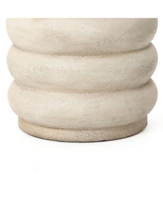 23" Tall Planter Pot, Beige Large Plant Pot with Drainage Hole and Rubber Plug, Modern Floor Pot for Plants for Home Garden Patio