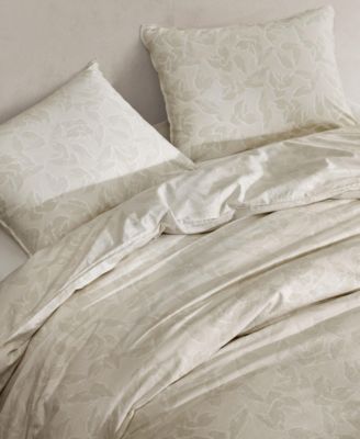 Leaves Washed Percale 3-Pc. Duvet Cover Set, King