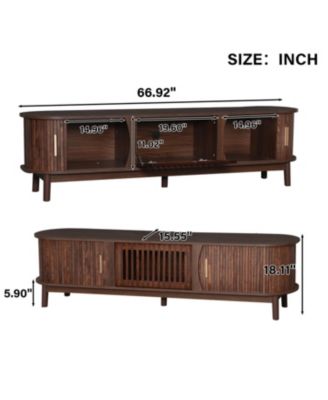 Farmhouse TV Stand for 75" TVs with Storage