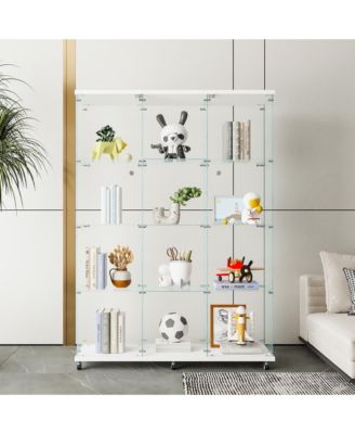 Glass Display Cabinet, Extra Large, 4 Shelves