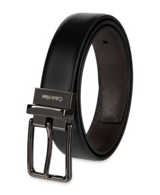 Boy's S-XL Two-In-One Reversible Smooth-To-Saffiano Dress Belt