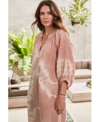 Women's Ocean+Main Tie Dye Gauze Dress with Pockets