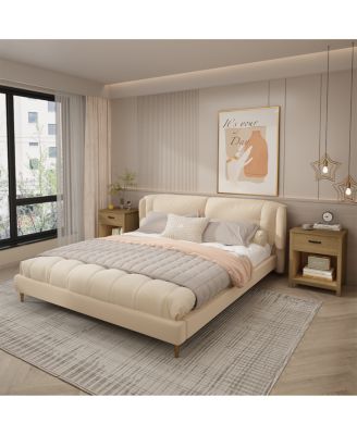 Wood Nightstand with Drawer and Open Shelf