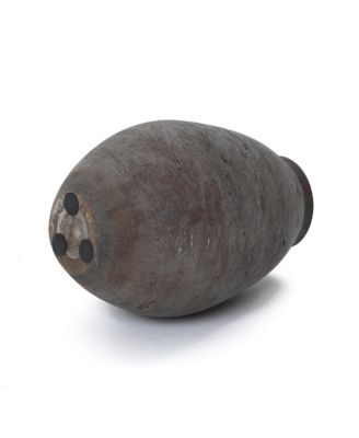 Antique Brown Cement Vase,Tall Rustic Home Accent for Tabletops and Open Shelving