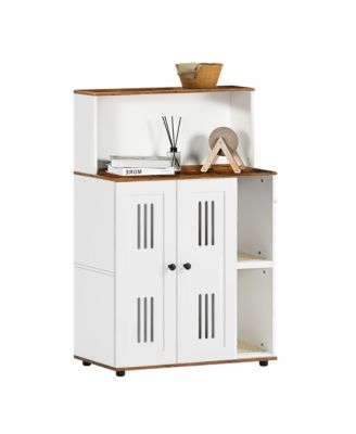 Double Cat Litter Box Enclosure – Hidden 2-Cat Furniture, Side Cabinet & Washroom