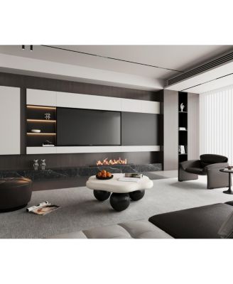 35" Cloud Shaped Coffee Table, Petal-Shaped Minimalist Table