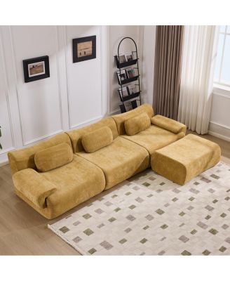 Modular Combination Armchair, Extra-Large Chenille Deep-Seat (3+1 Seater)