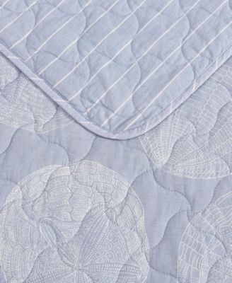 Ocean Island Cotton Reversible 3-Pc. Quilt Set, Full/Queen
