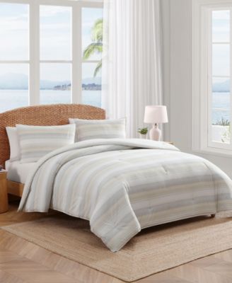 Canal Island Stripe Cotton 3-Pc. Comforter Set, Full/Queen