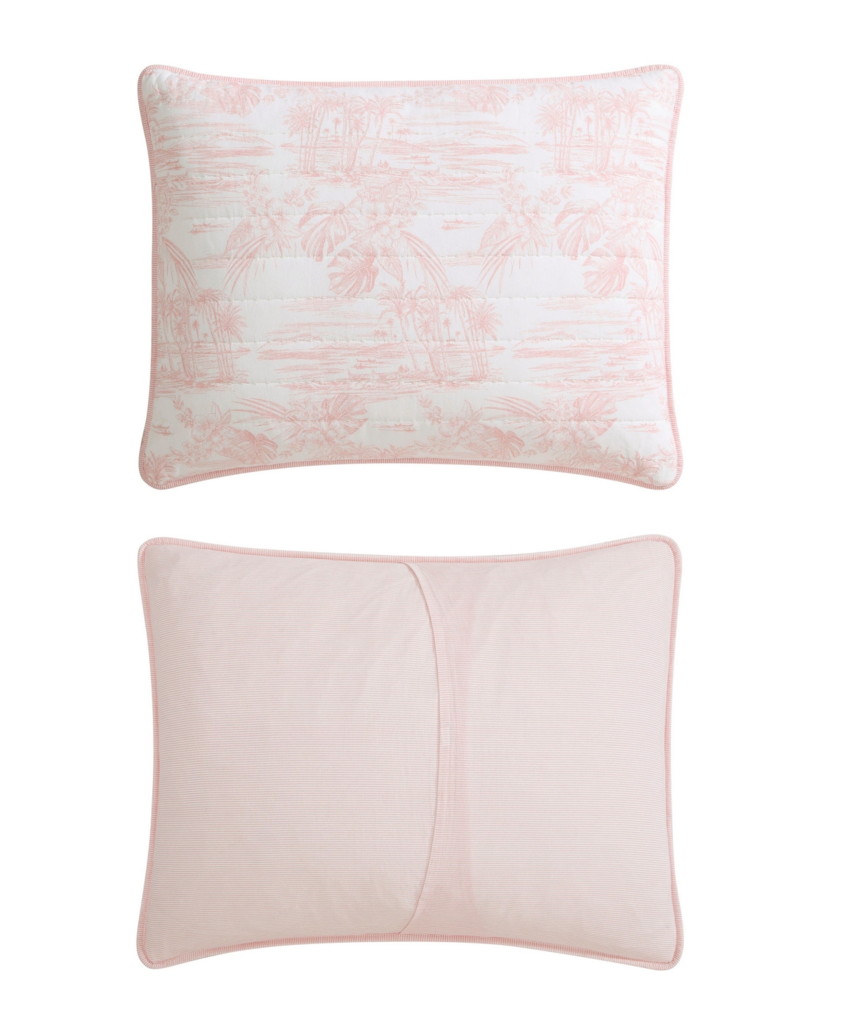 Tommy Bahama Home Beach Bluff Toile Cotton Reversible 3-Pc. Quilt Set