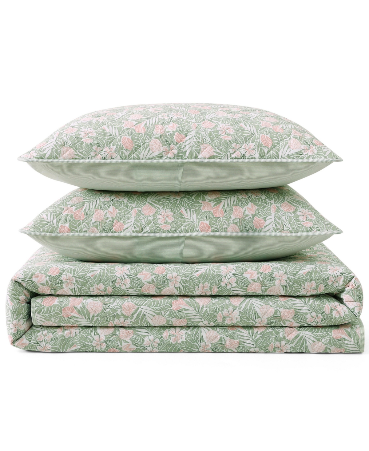 Tommy Bahama Home Pineapple Bloom Cotton Reversible 3-Pc. Quilt Set