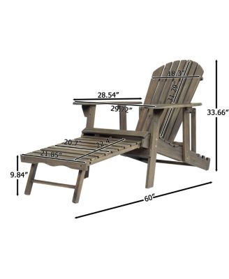 Hanlee Acacia Wood Folding Adirondack Chair