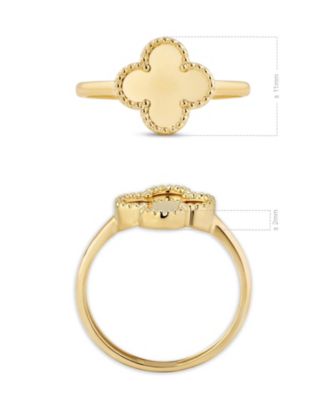 Clover Ring in 14K Gold, Size 7, approx. 1.7 grams