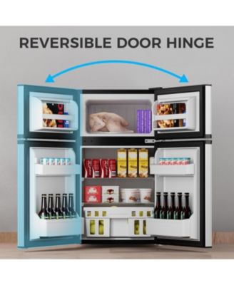 3.2 Cu.Ft Compact Refrigerator with Freezer, Double Door