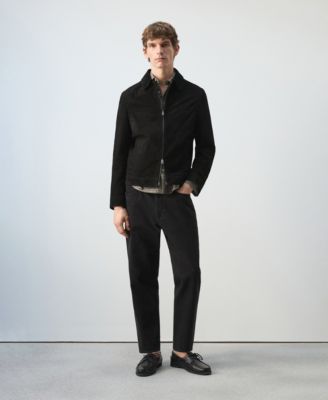 Men's Suede Leather Zipper Jacket