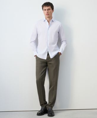 Men's Cotton Striped Slim-Fit Shirt