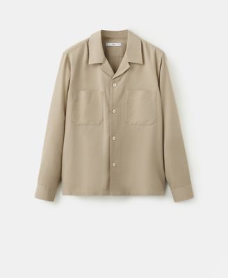 Men's Bowling Collar Cotton Overshirt