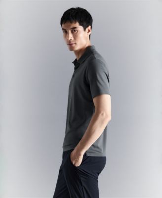 Men's Comfort Stretch Button Polo Shirt