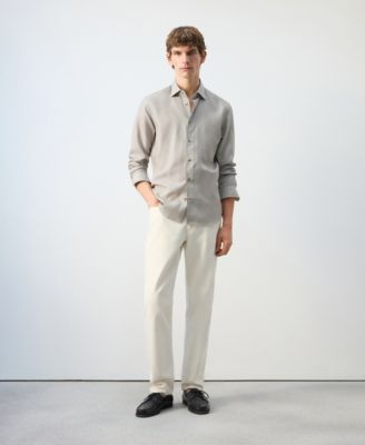 Men's Lyocell Striped Regular-Fit Shirt