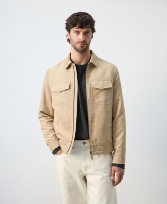 Men's Suede-Effect Pockets Jacket