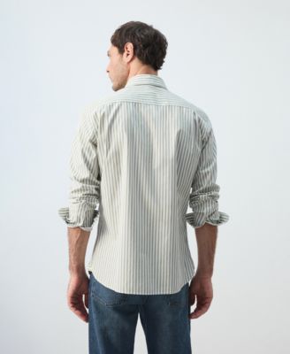 Men's Cotton Regular-Fit Striped Shirt