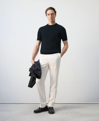 Men's Cotton Cable-Knit T-Shirt