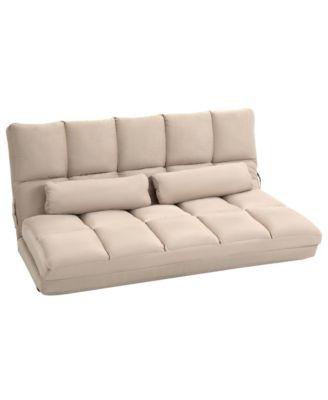 Convertible Floor Sofa Chair with Adjustable Backrest and Headrest