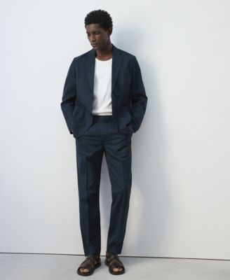Men's Linen-Lyocell Blend Slim-Fit Suit Blazer