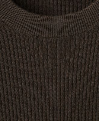 Men's Fine Rib-Knit Cotton Sweater
