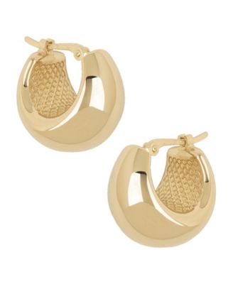 Bold Hoop Earrings in 14k Yellow Gold, White Gold, or Rose Gold