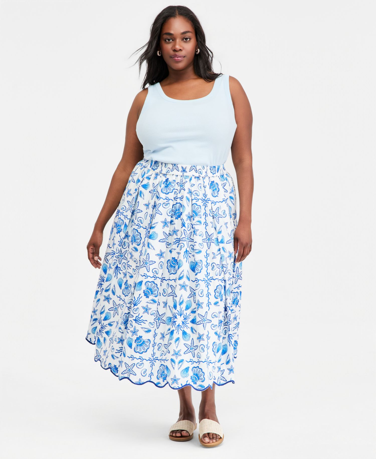 Women's Serene Shores Midi Skirt