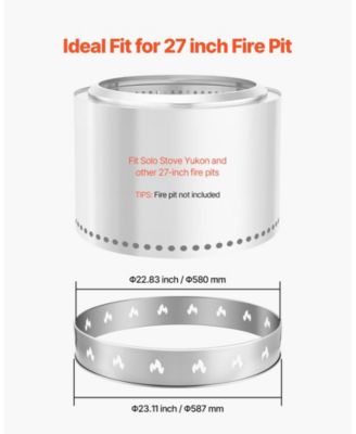 Fire Pit Stand for Bonfire Stove, Stainless Steel Outdoor Support Ring