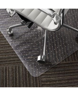 46" x 60" Office Chair Desk Floor Mat for Low Pile Carpet, Clear